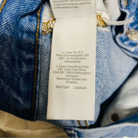 Madewell Women's Relaxed Mid-Length Denim Shorts Blue Size 32 Distressed - Picture 9 of 9